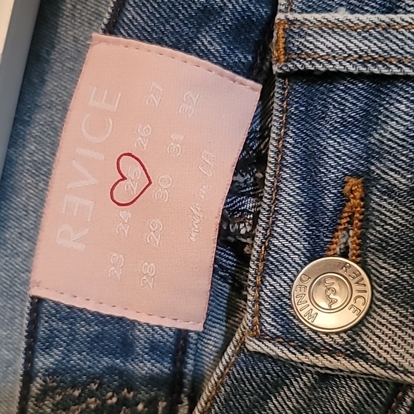 REVICE Denim Star Bohemian Hippie Retro High Rise Medium Wash Skinny Jean EUC 25 - Picture 3 of 16